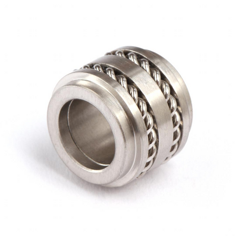 Silver Color with Two Row Pattern Stainless Steel Link