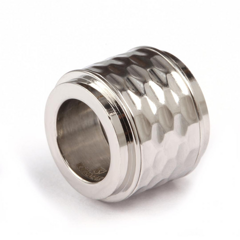 Silver Color Pattered Stainless Steel Link