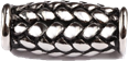 Braided Pattern Silver and Black Colored Stainless Steel Large Long Link