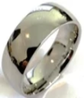 Silver Colored Polished Stainless Steel Ring