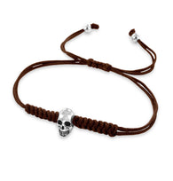 KERMAR Brown Rope Bracelet Skull (KM-0029)